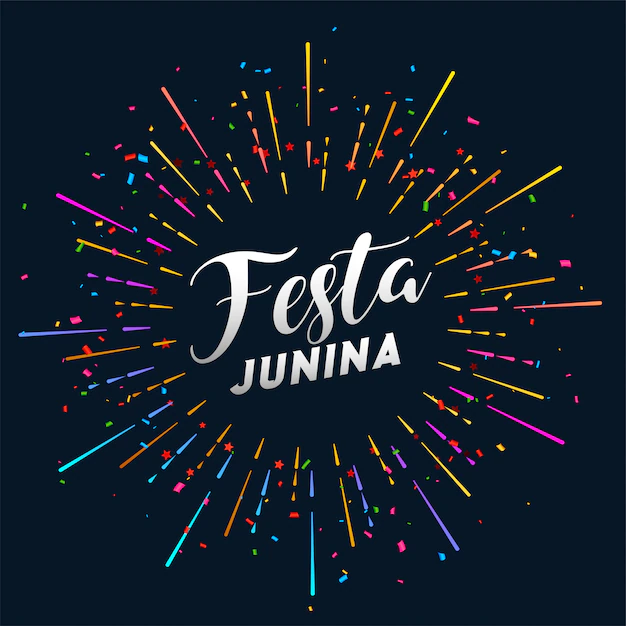 Free Vector | Party confetty bursting festa junina background