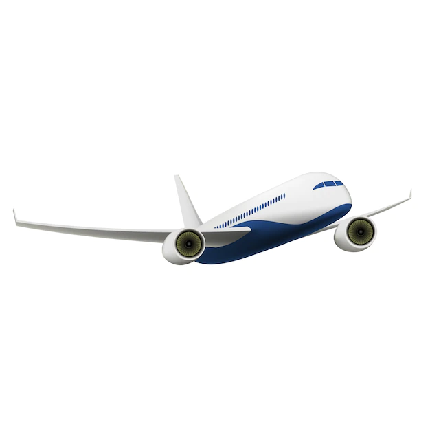 Free Vector | Passenger airplane isolated