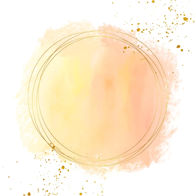 Free Vector | Pastel watercolor with golden frame