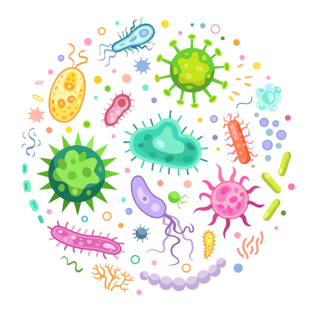 Free Vector | Pathogen microorganisms set
