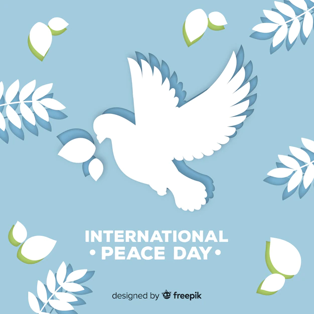 Free Vector | Peace day background with dove
