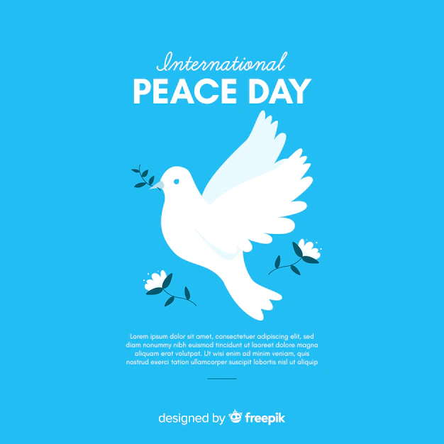 Free Vector | Peace day concept with a dover