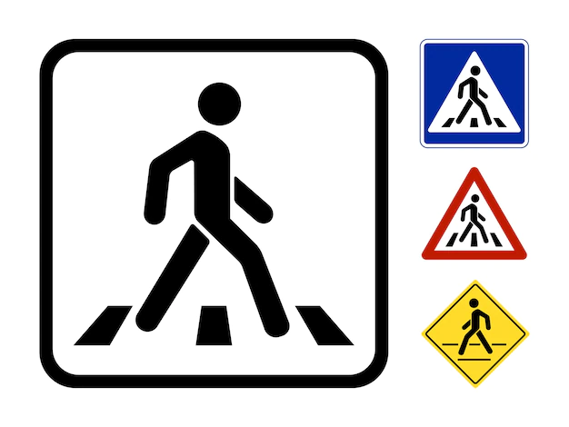 Free Vector | Pedestrian symbol vector illustration isolated on white background