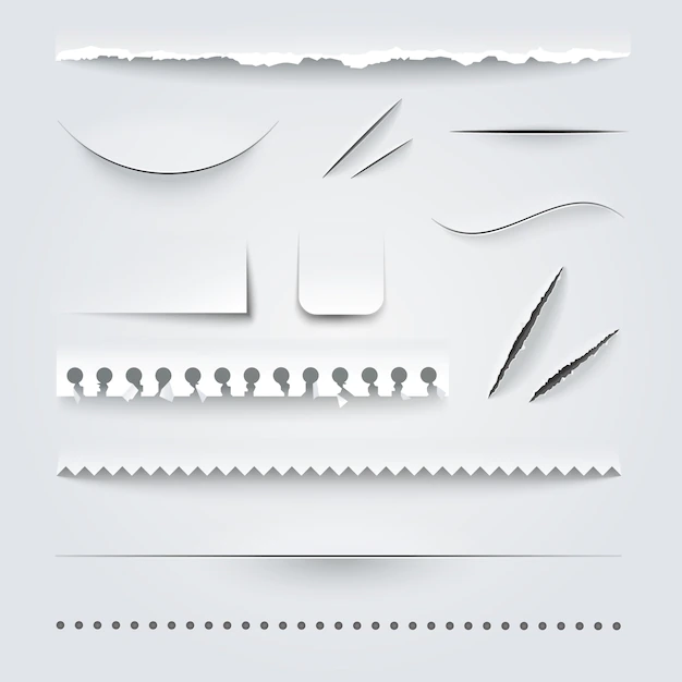 Free Vector | Perforated paper set