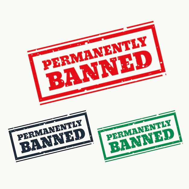 Free Vector | Permanently banned sign