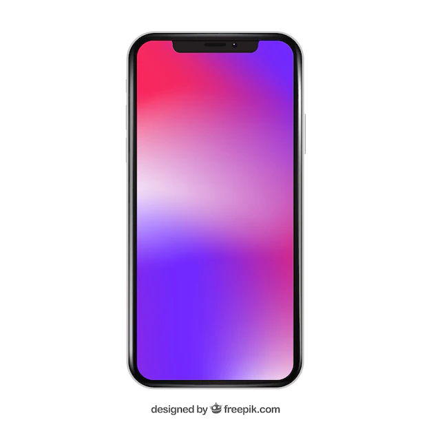Free Vector | Phone with gradient wallpaper