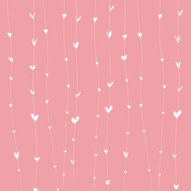 Free Vector | Pink background with white hearts on lines