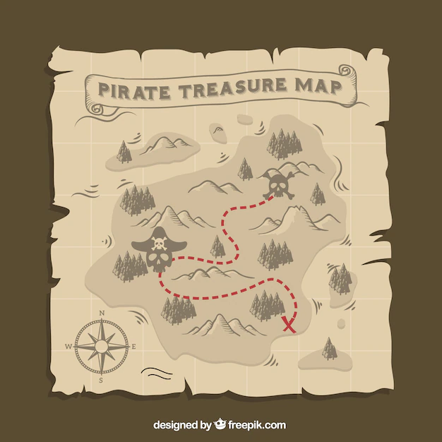 Free Vector | Pirate treasure map