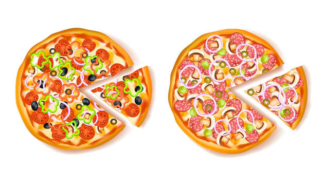 Free Vector | Pizza with slice composition