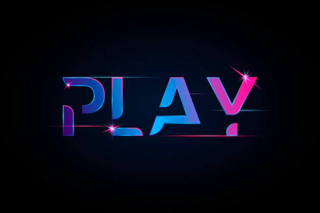Free Vector | Play vibrant gradient typography