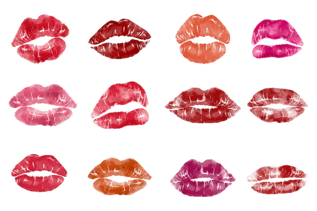Free Vector | Pop art style lip print