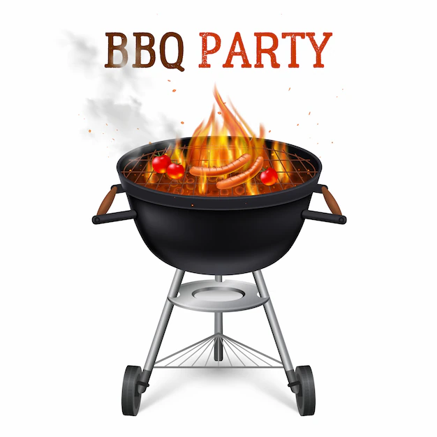 Free Vector | Portable barbecue grill illustration