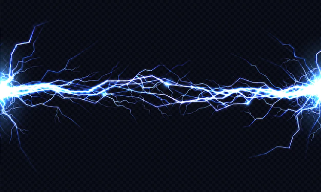 Free Vector | Powerful electrical discharge hitting from side to side realistic