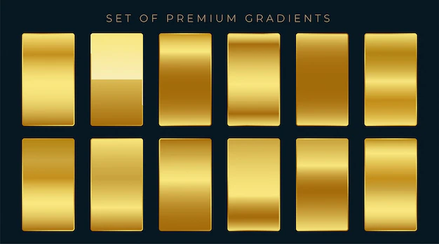 Free Vector | Premium set of golden gradients