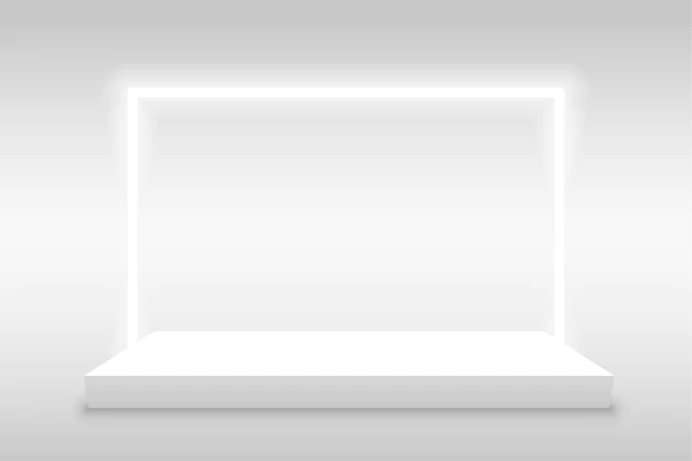 Free Vector | Product display background with light frame