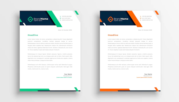 Free Vector | Professional creative letterhead template design for your business