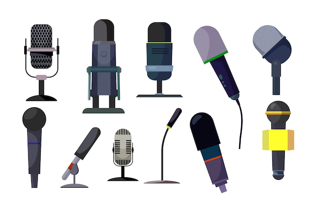 Free Vector | Professional microphones set