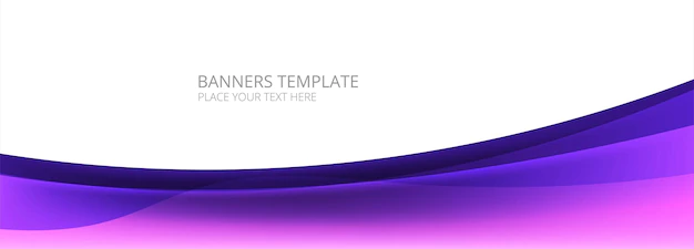 Free Vector | Purple blue wave banner on white background illustration