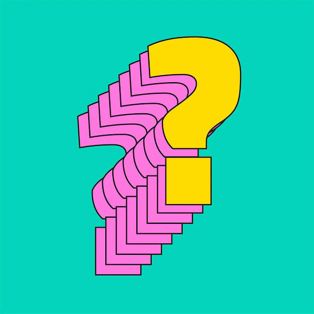 Free Vector | Question mark layered 3d vector font