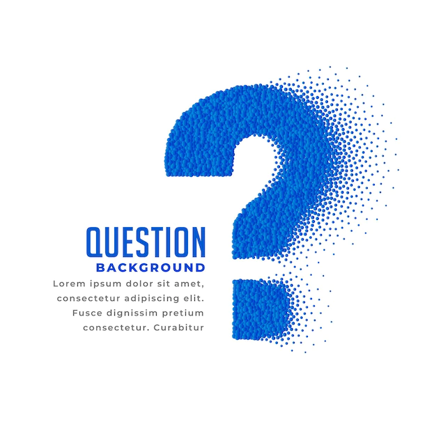 Free Vector | Question mark made with particles  background