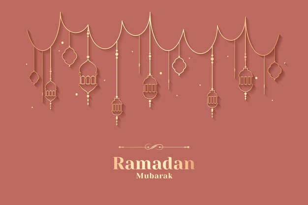 Free Vector | Ramadan framed card design