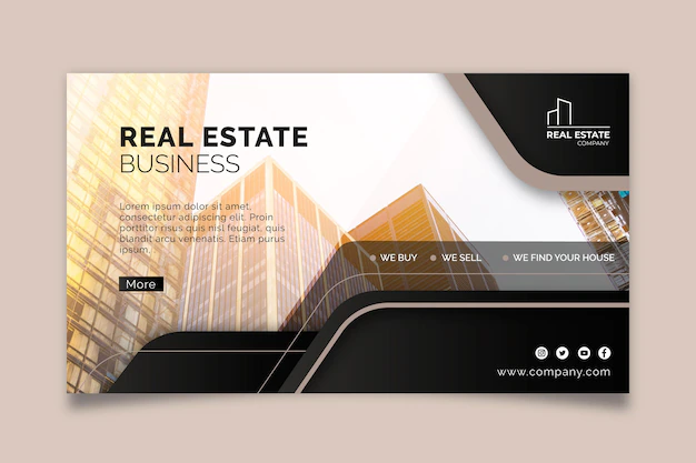 Free Vector | Real estate banner template