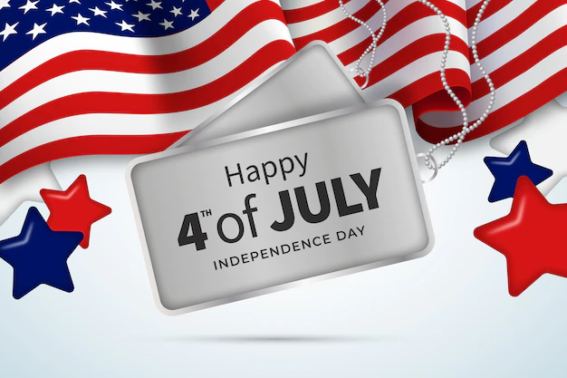 Free Vector | Realistic 4th of july background with star shapes