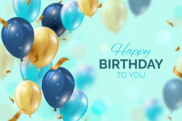 Free Vector | Realistic birthday background