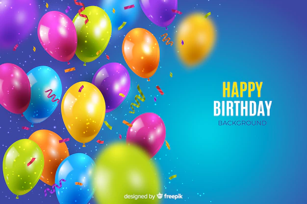 Free Vector | Realistic birthday balloon background