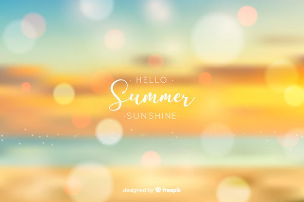 Free Vector | Realistic blurred hello summer background