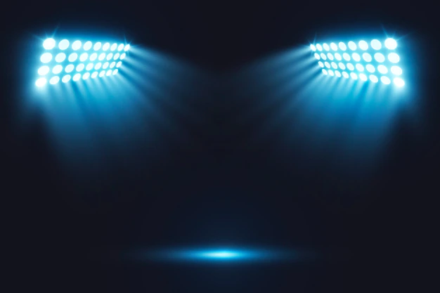 Free Vector | Realistic bright stadium arena lights