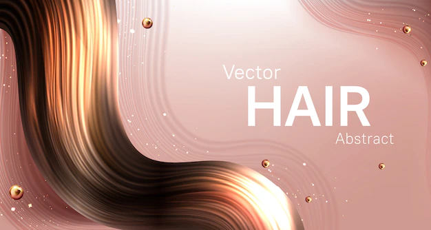 Free Vector | Realistic brown hair strand abstract background