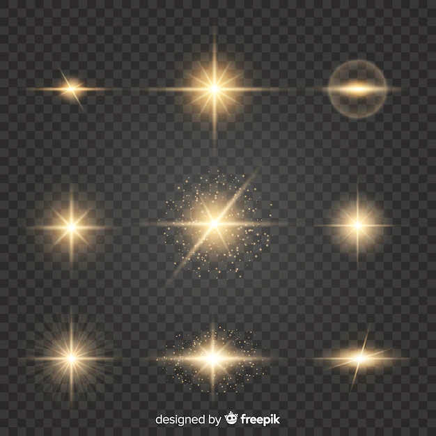 Free Vector | Realistic burst of light collection