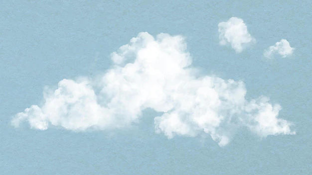 Free Vector | Realistic cloud element vector in blue background