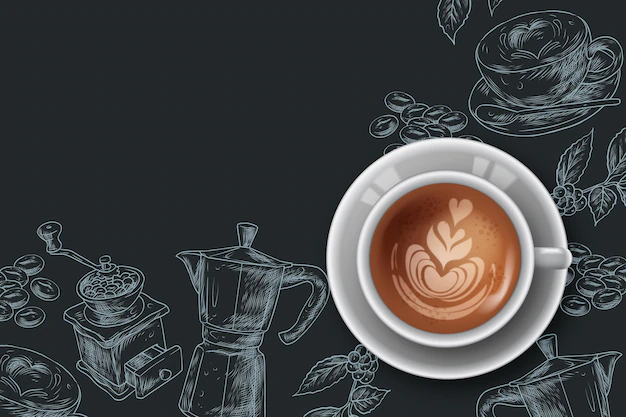 Free Vector | Realistic coffee background
