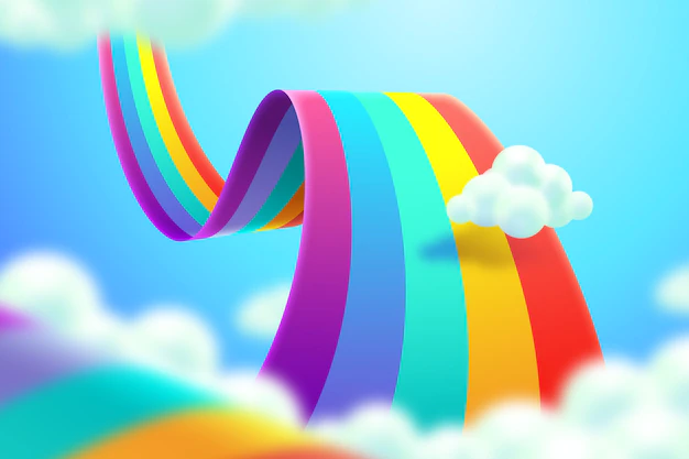 Free Vector | Realistic colorful rainbow concept