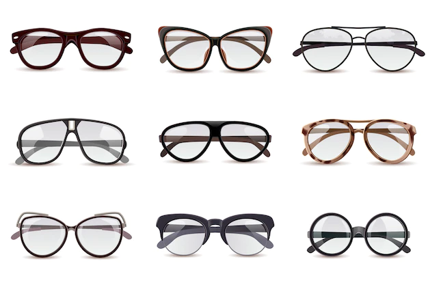 Free Vector | Realistic eyeglasses set