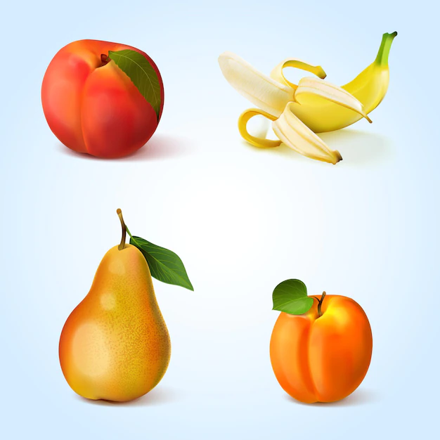 Free Vector | Realistic fruits collection