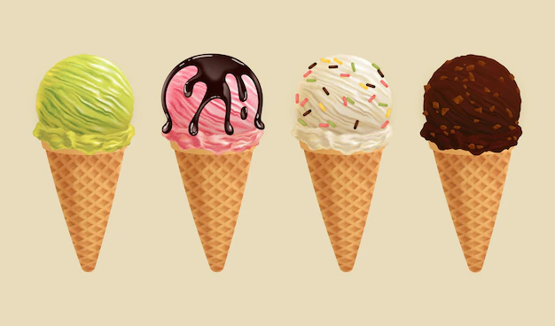 Free Vector | Realistic ice cream collection
