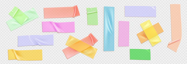 Free Vector | Realistic illustration set of colourful tape