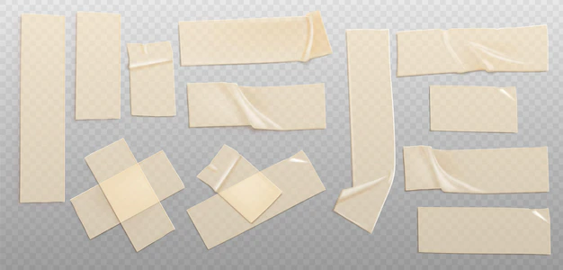 Free Vector | Realistic illustration set of transparent tape