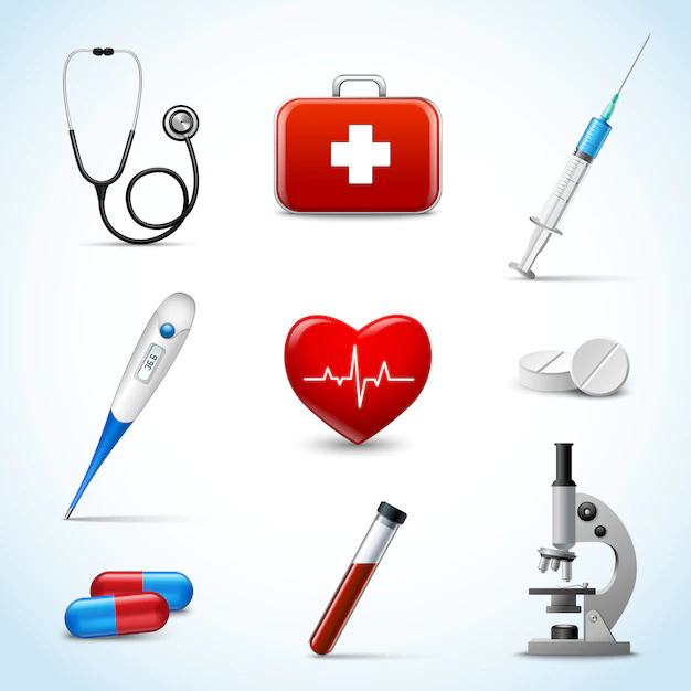 Free Vector | Realistic medical objects set