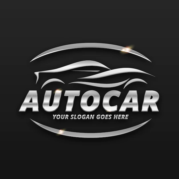 Free Vector | Realistic metallic car logo