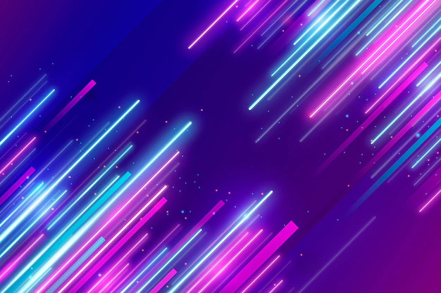 Free Vector | Realistic neon lights background