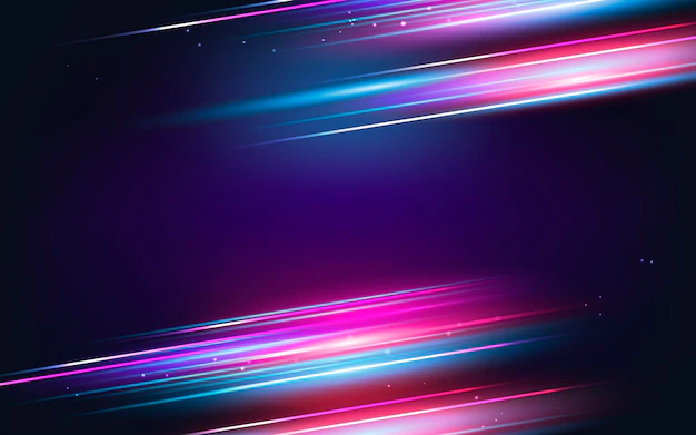 Free Vector | Realistic neon speed motion background