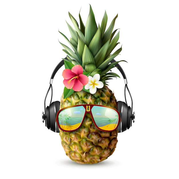 Free Vector | Realistic pineapple concept