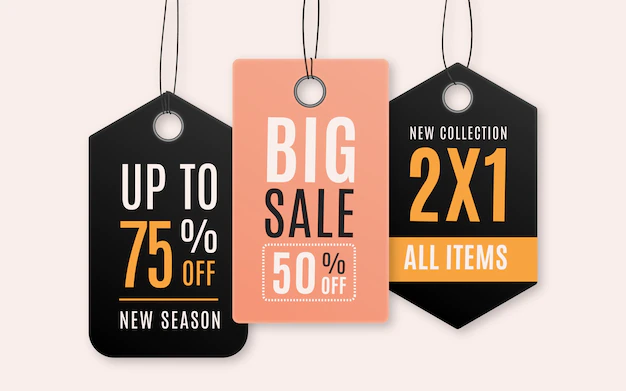 Free Vector | Realistic sale tags collection