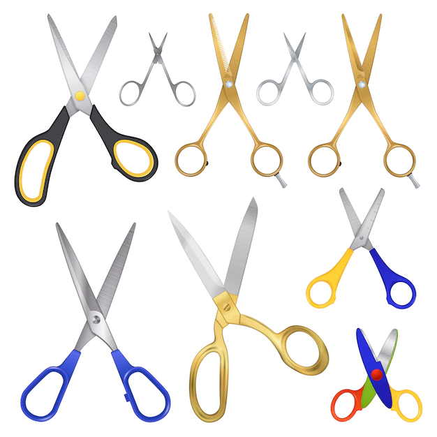 Free Vector | Realistic scissor family collection