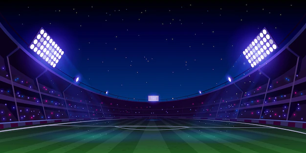 Free Vector | Realistic soccer football stadium illustration