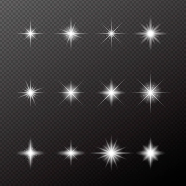 Free Vector | Realistic sparkling star collection